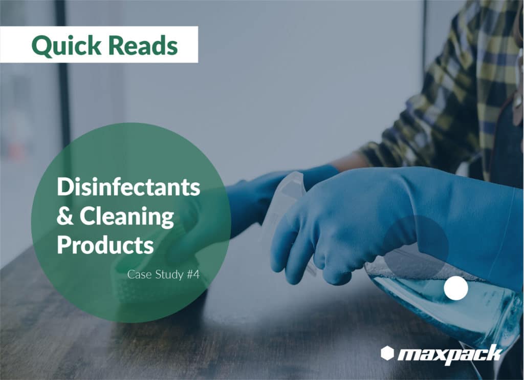Case Study #4: Packaging of liquid disinfectant in Doypack pouch with corner spout