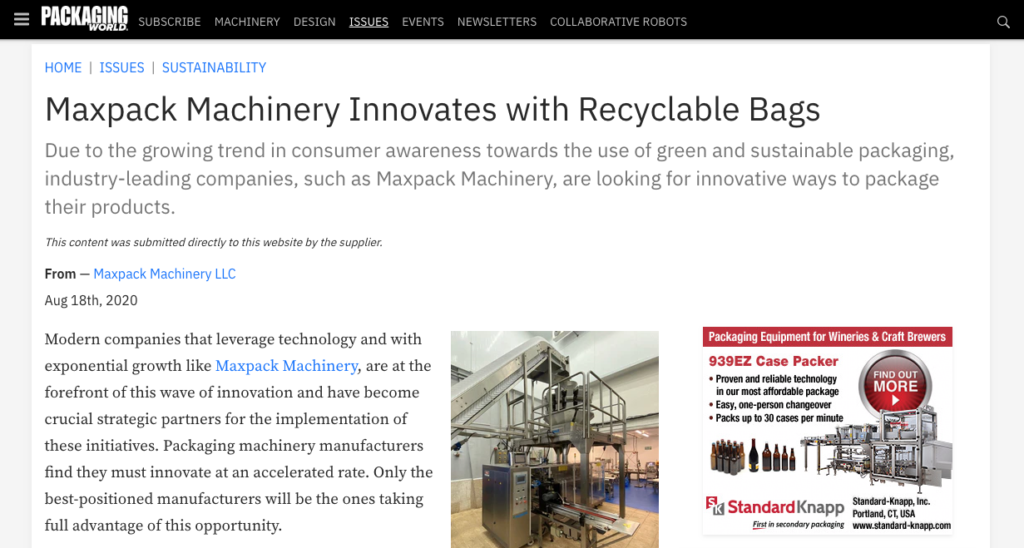 packworld_maxpack packaging machinery for recyclable bags